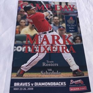 2008 Braves vs Diamondbacks program